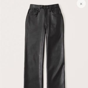 NEW Abercrombie curve love black leather pants